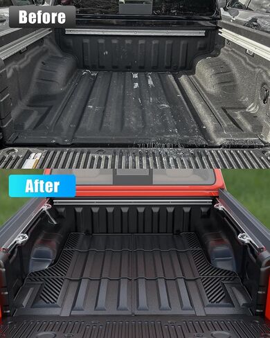 Floor Mats Compatible with 2022-2024 Nissan Frontier 5 Ft Truck Bed Mat All Weather Bed Mat 2023 Frontier Accessories (2022-2024,5ft Truck Bed Mat+Floor Mats) in Saudi Arabia