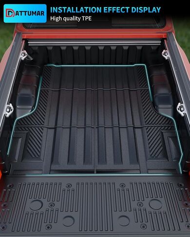 Floor Mats Compatible with 2022-2024 Nissan Frontier 5 Ft Truck Bed Mat All Weather Bed Mat 2023 Frontier Accessories (2022-2024,5ft Truck Bed Mat+Floor Mats) in Saudi Arabia