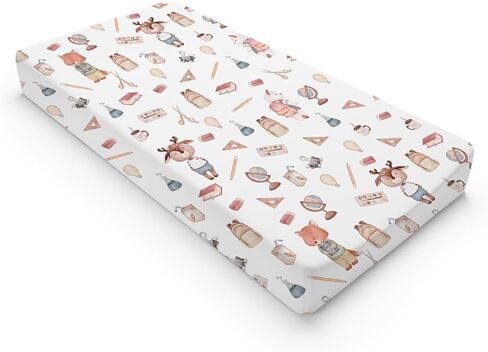 Cute Koala Bear Branch Leaf Changing Pad Cover Woodland Animals Boho Leaves Unisex Diaper Change Table Sheets for Boy Girl Wildlife Soft Stretch Baby Changing Table Pad Mat Covers 32''x16'' in Kuwait