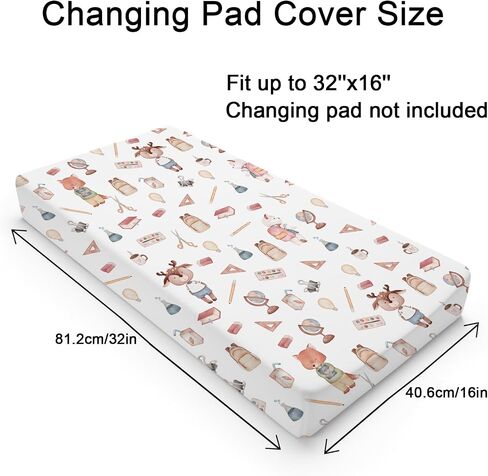 Cute Koala Bear Branch Leaf Changing Pad Cover Woodland Animals Boho Leaves Unisex Diaper Change Table Sheets for Boy Girl Wildlife Soft Stretch Baby Changing Table Pad Mat Covers 32''x16'' in Kuwait