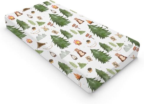 Cute Koala Bear Branch Leaf Changing Pad Cover Woodland Animals Boho Leaves Unisex Diaper Change Table Sheets for Boy Girl Wildlife Soft Stretch Baby Changing Table Pad Mat Covers 32''x16'' in Kuwait