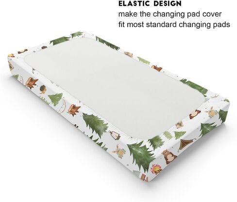 Cute Koala Bear Branch Leaf Changing Pad Cover Woodland Animals Boho Leaves Unisex Diaper Change Table Sheets for Boy Girl Wildlife Soft Stretch Baby Changing Table Pad Mat Covers 32''x16'' in Kuwait