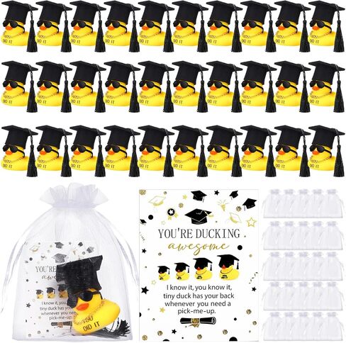 200 Pcs St. Patrick's Day Party Favors 50 Pcs St. Patrick's Day Rubber Ducks 2 Inch Sunglass Shamrock Duck for Bath Pool 50 Pcs Clover Card 50 Pcs Organza Bags 50 Duck Hat for St. Patrick's Day Gift in Kuwait