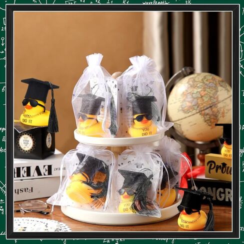 200 Pcs St. Patrick's Day Party Favors 50 Pcs St. Patrick's Day Rubber Ducks 2 Inch Sunglass Shamrock Duck for Bath Pool 50 Pcs Clover Card 50 Pcs Organza Bags 50 Duck Hat for St. Patrick's Day Gift in Kuwait
