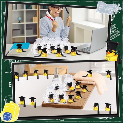 200 Pcs St. Patrick's Day Party Favors 50 Pcs St. Patrick's Day Rubber Ducks 2 Inch Sunglass Shamrock Duck for Bath Pool 50 Pcs Clover Card 50 Pcs Organza Bags 50 Duck Hat for St. Patrick's Day Gift in Kuwait
