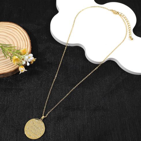 Gold Lighthouse Pendant Necklace for Women Girls 14K Gold Plated Lighthouse Coin Necklace with Sunrise Adjustable Chain Round Lighthouse Charm Travel Trendy Summer Jewelry Gift for Her in Saudi Arabia