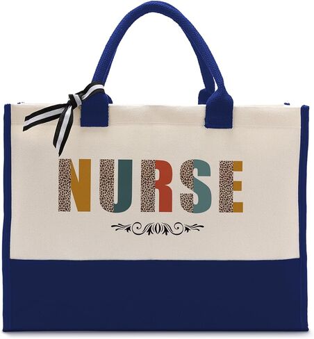 Nurse Canvas Tote Bag, Nurse Bag, Canvas Tote Bag for Gifting, Cotton Canvas Tote Bag for Women, Nurse Shoulder Beach Bag, Novelty Nurse Gift, Thank You Gift for Nurse, Nursing Student Bag in Saudi Arabia