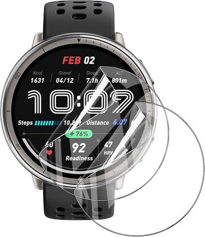 2 Pack Tempered Glass for Garmin Forerunner 165/Xiaomi Watch S3 Screen Protector,9H Hardness,Ultra Resistant,Anti-Fingerprints,No Bubbles,HD-Clear,Full Coverage Watch Film for Garmin Forerunner 165 [Easy Install] in Saudi Arabia