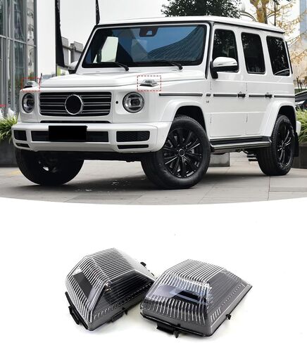 Cornering Lights - OE Euro Smoke Corner Turn Signal Lamps Set (Left + Right) Compatible with Mercedes Benz G-Class G63 G500 G550 W464 W463A 2019-2024 in Saudi Arabia