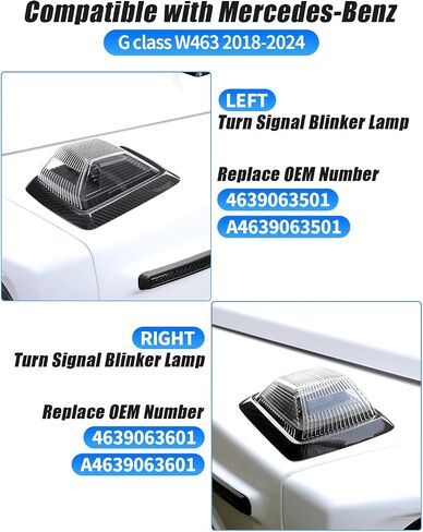 Cornering Lights - OE Euro Smoke Corner Turn Signal Lamps Set (Left + Right) Compatible with Mercedes Benz G-Class G63 G500 G550 W464 W463A 2019-2024 in Saudi Arabia