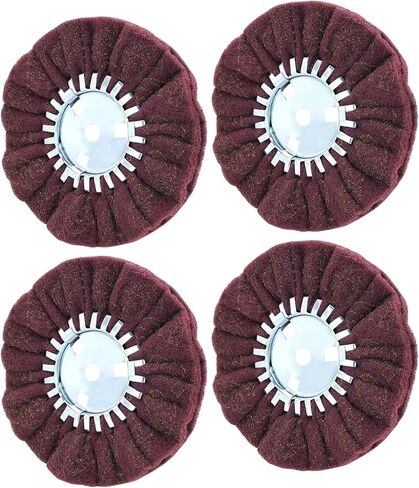 8" Non-Woven Airway Buffing Wheel,5/8'' Arbor Hole,/Coarse Polishing for Angle Grinder 1 PCS in Kuwait