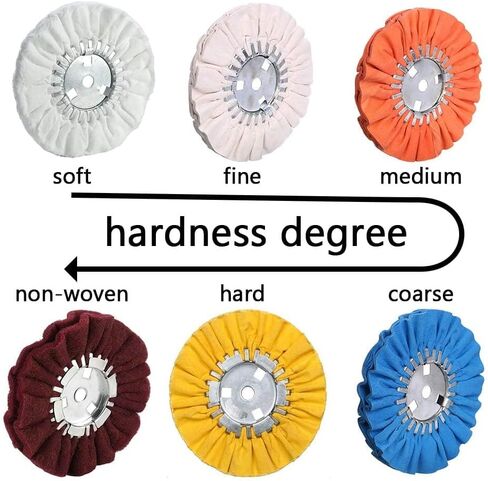 8" Non-Woven Airway Buffing Wheel,5/8'' Arbor Hole,/Coarse Polishing for Angle Grinder 1 PCS in Kuwait