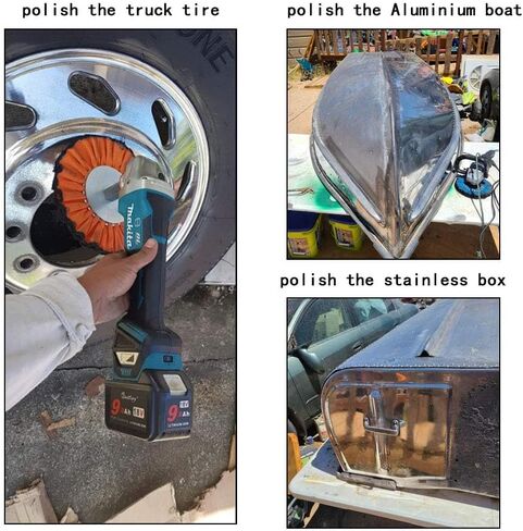 8" Non-Woven Airway Buffing Wheel,5/8'' Arbor Hole,/Coarse Polishing for Angle Grinder 1 PCS in Kuwait