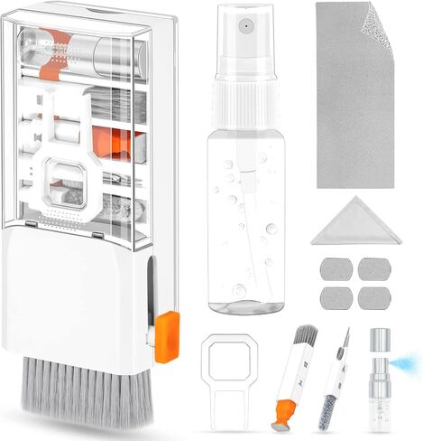 walrfid Laptop Keyboard Cleaner Kit, 15-in-1 Computer Screen Cleaning Brush Tool for iPhone Airpod MacBook, Electronic Device Clean Spray for Camera Lens PC TV Tablet, 82ml Screen Cleaner Pink in Kuwait