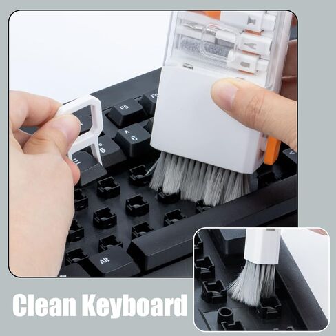 walrfid Laptop Keyboard Cleaner Kit, 15-in-1 Computer Screen Cleaning Brush Tool for iPhone Airpod MacBook, Electronic Device Clean Spray for Camera Lens PC TV Tablet, 82ml Screen Cleaner Pink in Kuwait