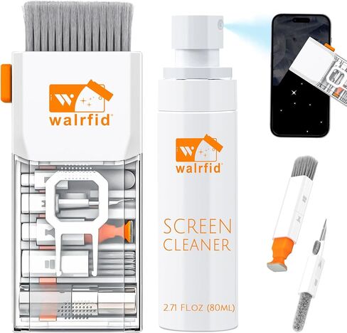 walrfid Laptop Keyboard Cleaner Kit, 15-in-1 Computer Screen Cleaning Brush Tool for iPhone Airpod MacBook, Electronic Device Clean Spray for Camera Lens PC TV Tablet, 82ml Screen Cleaner Pink in Kuwait