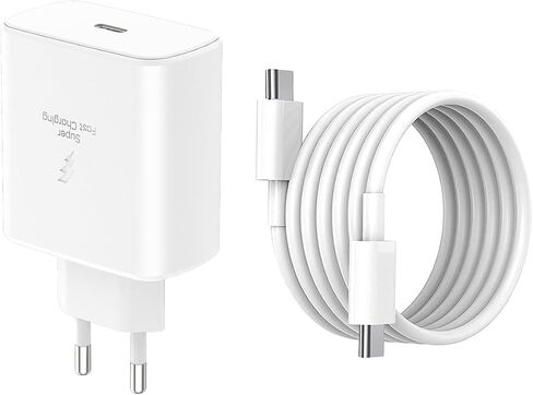 45W Europe Super Fast Charger European Travel Plug Adapter for Samsung Galaxy S24 S23 S22 Ultra Plus iPhone MacBook Air EU International Power Adaptor USB C Wall Charger PD PPS Italy France Spain Euro in Saudi Arabia
