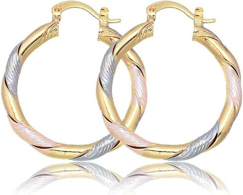 Ritach Chunky Gold Statement Earrings for Women 14K Gold Trendy Teardrop ball Earrings Thick Gold Open Hollow Hoops Jewelry in Kuwait