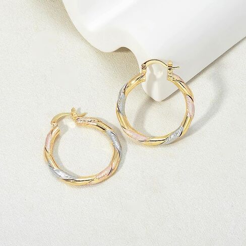 Ritach Chunky Gold Statement Earrings for Women 14K Gold Trendy Teardrop ball Earrings Thick Gold Open Hollow Hoops Jewelry in Kuwait