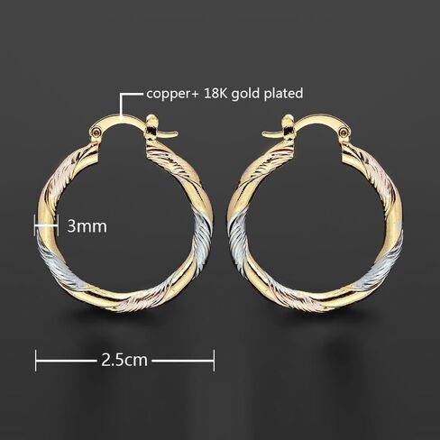 Ritach Chunky Gold Statement Earrings for Women 14K Gold Trendy Teardrop ball Earrings Thick Gold Open Hollow Hoops Jewelry in Kuwait