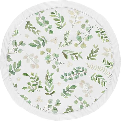 حلوة JoJo تصاميم Sage Green Boho Flower Girl Girl Play Play Mat Tummy Time Activity Infant Playmat Playpen Tent Teepee Floor Ivory Rabby Chic Bohemian Watercolor Garden Nature Modern Elegant in Kuwait
