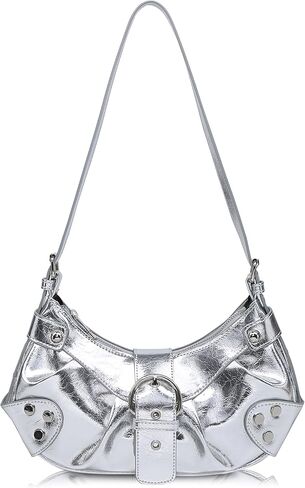 Shoulder Bag for Women - PU Leather Purse Adjustable Strap Hobo Crossbody Handbag with Zipper Closure in Kuwait