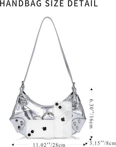 Shoulder Bag for Women - PU Leather Purse Adjustable Strap Hobo Crossbody Handbag with Zipper Closure in Kuwait