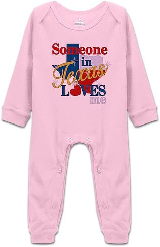 DOQOSESHY Someone in Texas Loves Me Baby Climbing Short Sleeve Outfit Infant Long Sleeve Romper Sleeveless Bodysuit in Kuwait