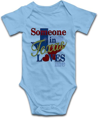 DOQOSESHY Someone in Texas Loves Me Baby Climbing Short Sleeve Outfit Infant Long Sleeve Romper Sleeveless Bodysuit in Kuwait