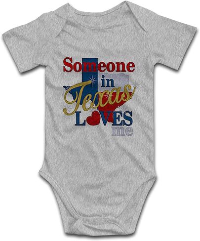 DOQOSESHY Someone in Texas Loves Me Baby Climbing Short Sleeve Outfit Infant Long Sleeve Romper Sleeveless Bodysuit in Kuwait