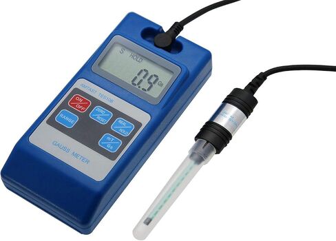 AMTAST TES12A غاوس تسلا تستر الرقمية غاوس متر سطح المجال المغناطيسي متر المعادن التحقيق Guassmeter مع وظيفة Ns in Kuwait