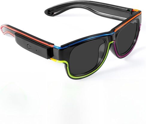 نظارات LED لاسلكية 8 ألوان تضيء نظارات فلاش نيون توهج لـ KTV وEDM وحفلات الهذيان والحفلات التنكرية in Kuwait