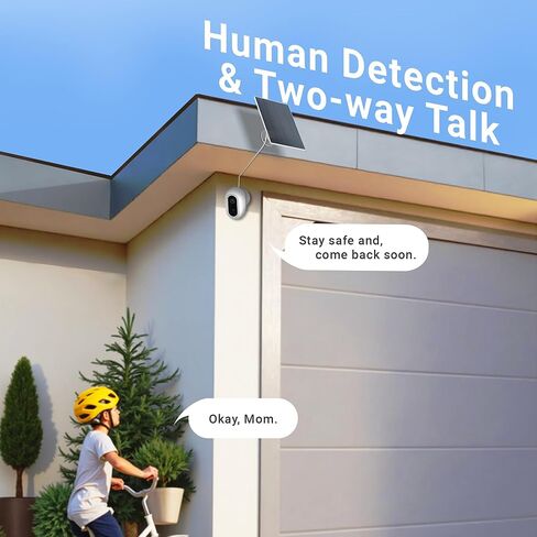 Laview 2K Solar Security Cameras Wireless Outdoor, Rechargeable Battery Wifi Cameras for Home Security with Spotlight Color Night Vision,Siren Alarm,AI Human Detection,IP65,2-Way Talk,Cloud/SD Storage in Kuwait