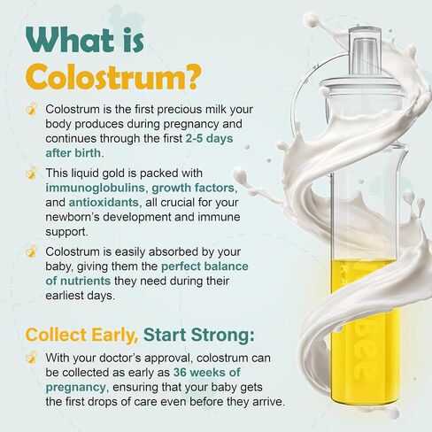 Colostrum Collector Kit | Reusable Silicone Breast Milk Collector for Harvesting Colostrum Breastmilk, Pre-Sterilized Includes Storage Case & Cotton Wipe | Set of 7 Collectors, 5mL Each in Saudi Arabia