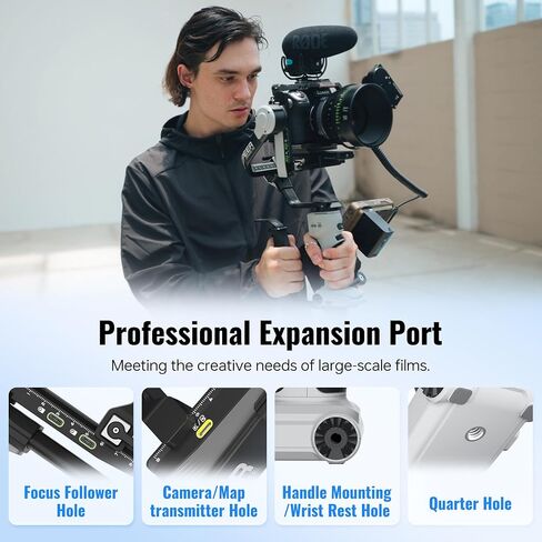 Zhiyun Crane 4e [رسمي] مثبت الكاميرا 3 محاور لـ DSLR والكاميرات بدون مرآة ، مثبتات gimbal متوافقة مع Canon/Nikon/Sony ، التصوير العمودي الأصلي ، التحكم في مصراع Bluetooth ، رمادي غامق in Kuwait