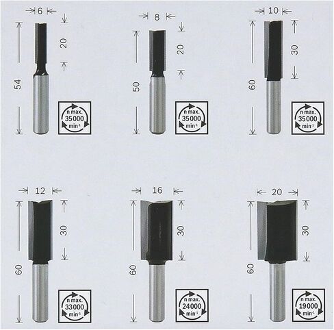 Bosch 2607017471 Router Trimmer Bit Set (15 Types, 15 Pieces) in Kuwait