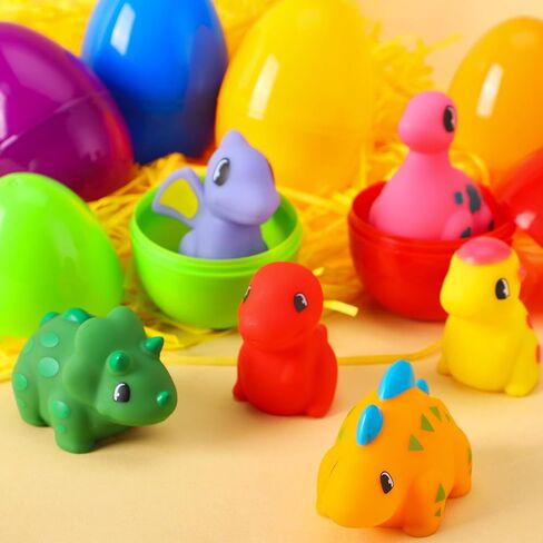 Joyin 6 PCS بيض عيد الفصح مملوءة مسبقًا مع ألعاب حمام عائمة للضوء للأطفال الصغار الصغار ، وأشجار السلة/الحشو ، وملء الأطعمة ، وصالح الحفلات ، وجائزة الفصول الدراسية ، in Saudi Arabia