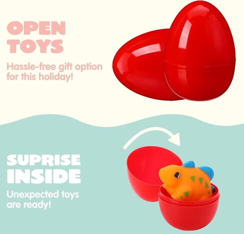 Joyin 6 PCS بيض عيد الفصح مملوءة مسبقًا مع ألعاب حمام عائمة للضوء للأطفال الصغار الصغار ، وأشجار السلة/الحشو ، وملء الأطعمة ، وصالح الحفلات ، وجائزة الفصول الدراسية ، in Saudi Arabia