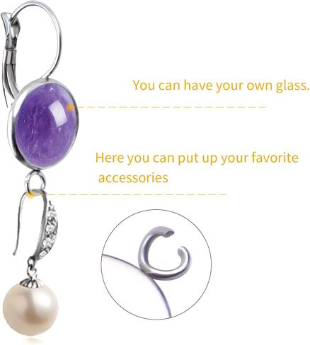 Earring Cabochon Settings, 20pcs French Lever Back Hoop Earrings with Cabochon Tray Blank Base for Earring Designs Jewelry Making,13 * 18mm in Saudi Arabia