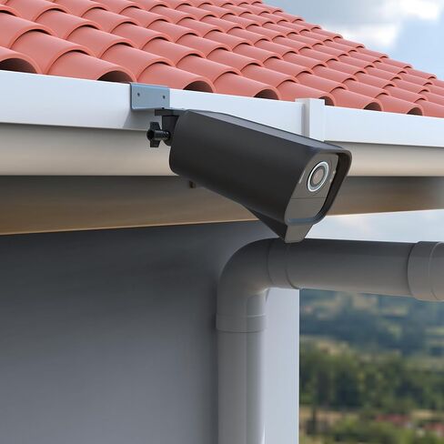 Holicfun Gutter Mount مع جلد الغطاء السيليكون لـ Eufycam S3 Pro (أبيض) in Kuwait