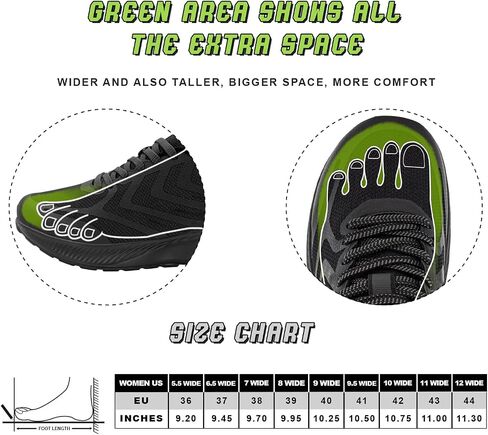 Wide Toe Box Sneakers for Women - Extra Wide Width Lightweight Running Shoes, Breathable Walking Tennis Shoes with Arch Support and Non-Slip Rubber Outsole in Kuwait