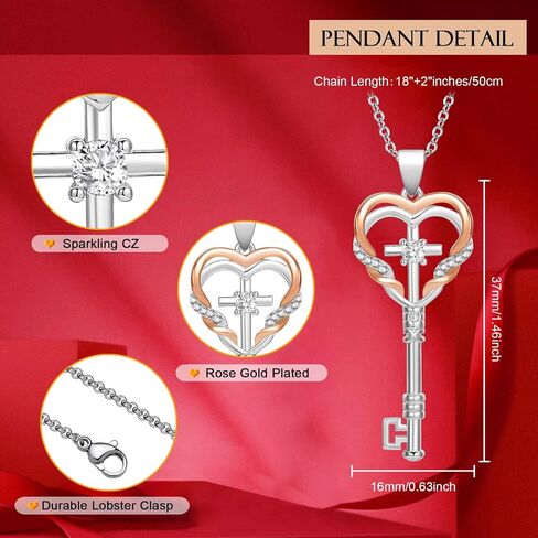 Mustard Seed Cross Necklace for Women 925 Sterling Silver Faith Pendant Necklace Mustard Seed Christian Jewelry Gift in Kuwait