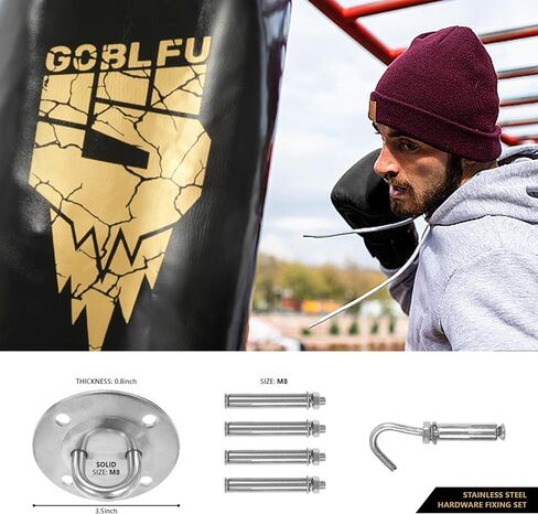 Hanging Punching Bag for Adults, 4ft PU Heavy Unfilled Boxing Bag Set with 10OZ Boxing Gloves for Kickboxing Boxing Karate Home Gym Training in Saudi Arabia