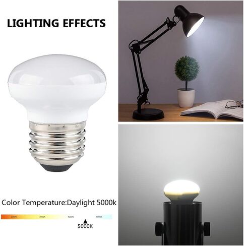 مصباح Haian R14 LED E17 مصباح عاكس صغير بقاعدة متوسطة، 4 وات 400 لومن، مكافئ 40 وات، لمبة إضاءة LED R14 E17 غير قابلة للتعتيم 3000 ك أبيض دافئ (4 عبوات) in Kuwait