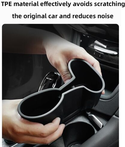 Car Cup Holder Insert Fit for Cadillac CT5 2020 2021 2022 2023 2024 Accessories Car Cup Cover TPE Removable Center Console Cup Holder Fixed Water Cup Limiter (for Cadillac CT5) in Saudi Arabia