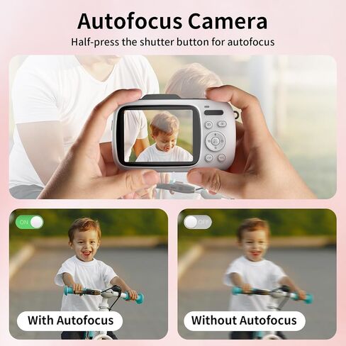 Digital Camera Kids 4K Video 64MP Photography Camera, Compact 18X Zoom Point and Shoot Camera, Autofocus Vlogging Mini Camera, 2.8'' Screen Camera with Flash for Teens Boys Girls Outdoor Travel in Kuwait