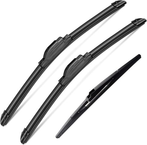 3 Wipers Set for Ford Escape Mercury Mariner 2005-2007, Windshield Wiper Blades Original Equipment Replacement Front and Rear- 20"/18"/10T" (Pack of 3) J- HOOK in Saudi Arabia