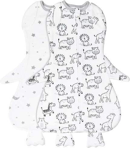 Beberoad Love Baby Swaddles, Baby Sleep Sack,Easy Swaddling & Breathable Suitable Newborn Swaddle, for Baby 3-6 Months, Stars, Medium, 1 Pack in Kuwait
