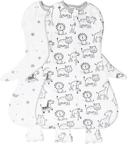 Beberoad Love Baby Swaddles, Baby Sleep Sack,Easy Swaddling & Breathable Suitable Newborn Swaddle, for Baby 3-6 Months, Stars, Medium, 1 Pack in Kuwait