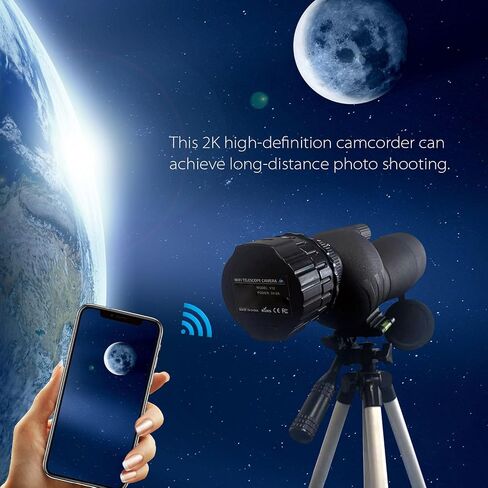 Telescope Camera, Digital Eyepiece Supports 2K Video Recording & 4MP Photos Built in Electronic Eyepiece Camera for 1.18‑1.97in Telescope, for Astrophotography, Bird Watching,White in Kuwait